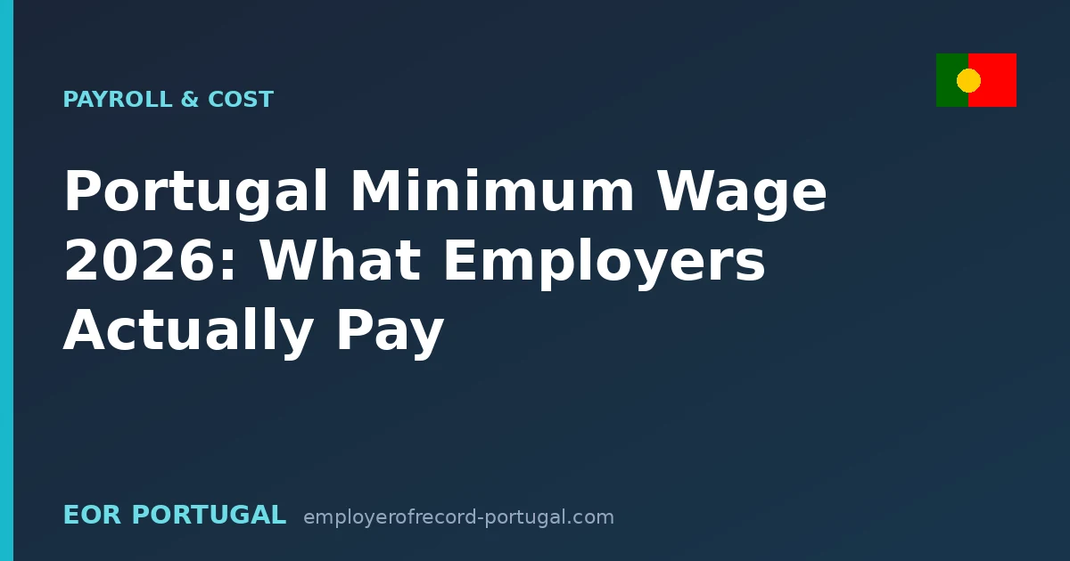 Portugal Minimum Wage 2026: What Employers Actually Pay